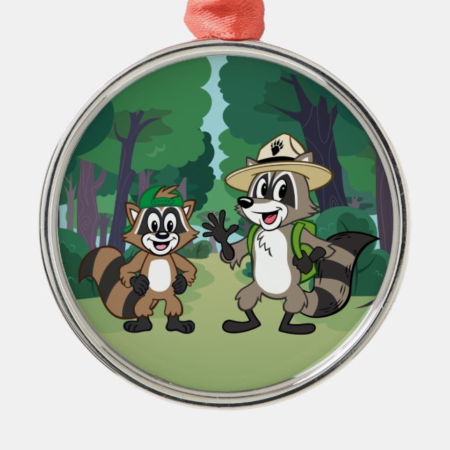 Ranger Rick | Ranger Rick & Ricky Metal Tree Decoration (Front)