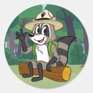 Ranger Rick   Ranger Rick Sitting Classic Round Sticker