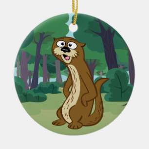 Ranger Rick Reggie Otter Ceramic Tree Decoration