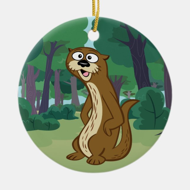 Ranger Rick | Reggie Otter Ceramic Tree Decoration (Front)