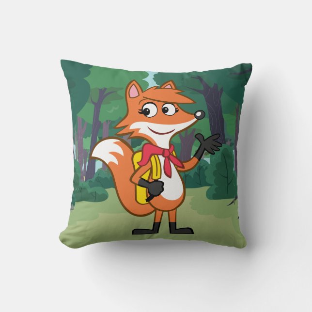 Ranger Rick | Scarlett Fox Waving Cushion (Front)