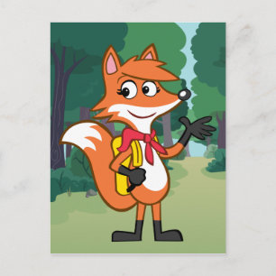Ranger Rick   Scarlett Fox Waving Postcard