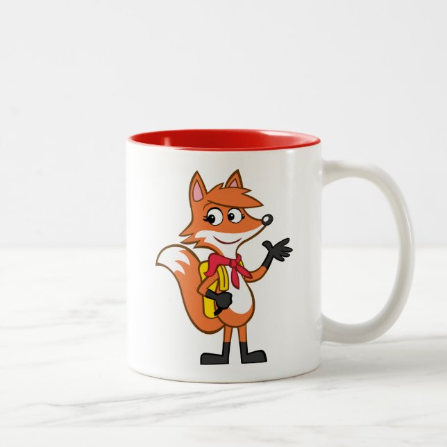 Ranger Rick | Scarlett Fox Waving Two-Tone Coffee Mug (Right)