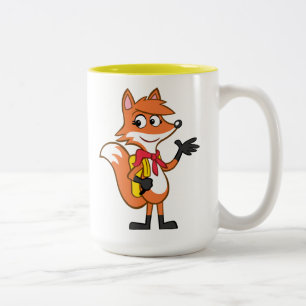 Ranger Rick   Scarlett Fox Waving Two-Tone Coffee Mug