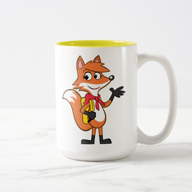 Ranger Rick | Scarlett Fox Waving Two-Tone Coffee Mug (Right)