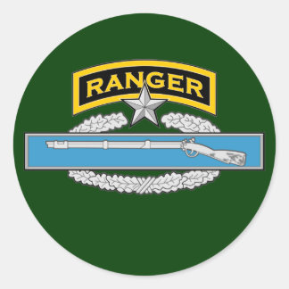 Ranger tab & 2d Award CIB Classic Round Sticker