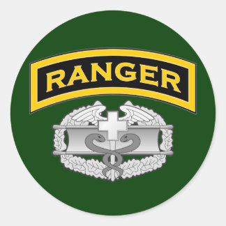 Ranger tab & Combat Medic badge Classic Round Sticker