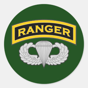 Ranger tab & Jump Wings Classic Round Sticker