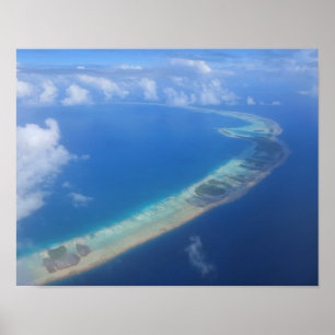 Rangiroa airplane view poster