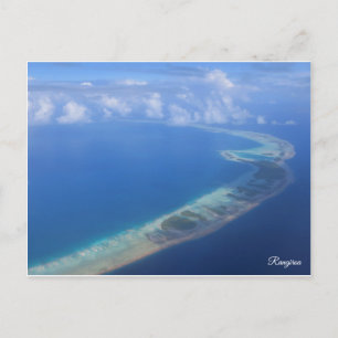 Rangiroa from airplane postcard