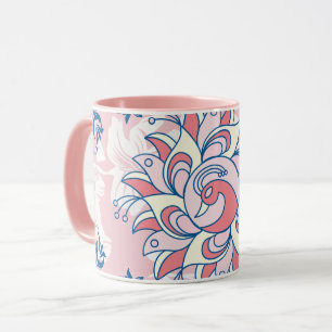 Rangoli Art, Bright Life, Floral Mug