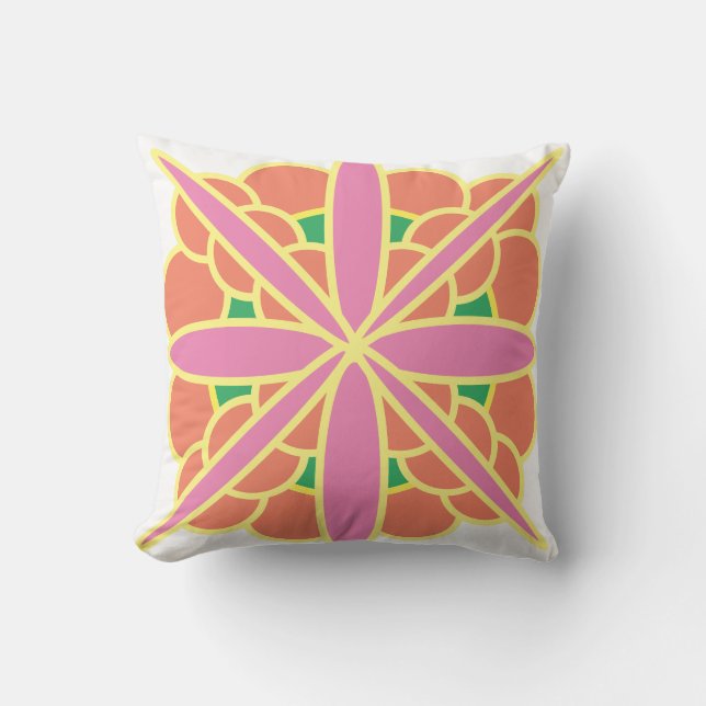 Rangoli art cushion (Front)