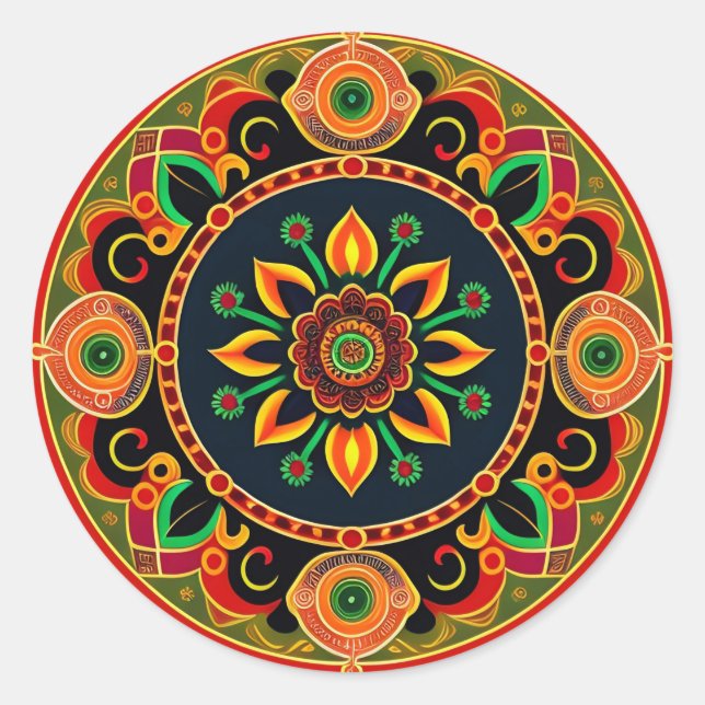 Rangoli Design sticker (Front)