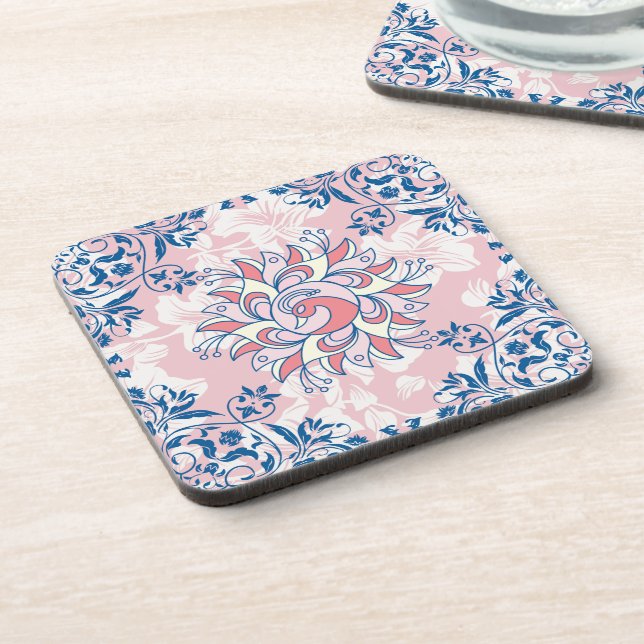 Rangoli Floral Art, Bright Life Coaster (Left Side)