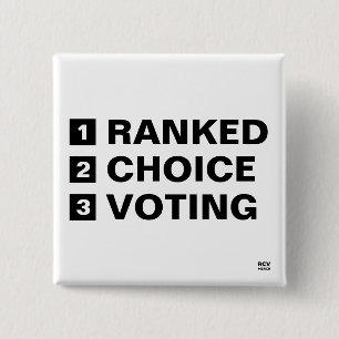 Ranked Choice Voting 123 15 Cm Square Badge