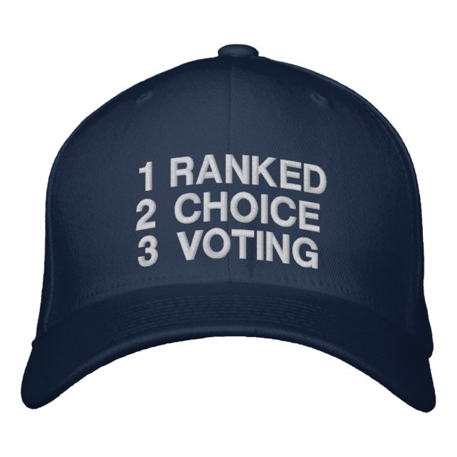 Ranked Choice Voting Embroidered Hat (Front)