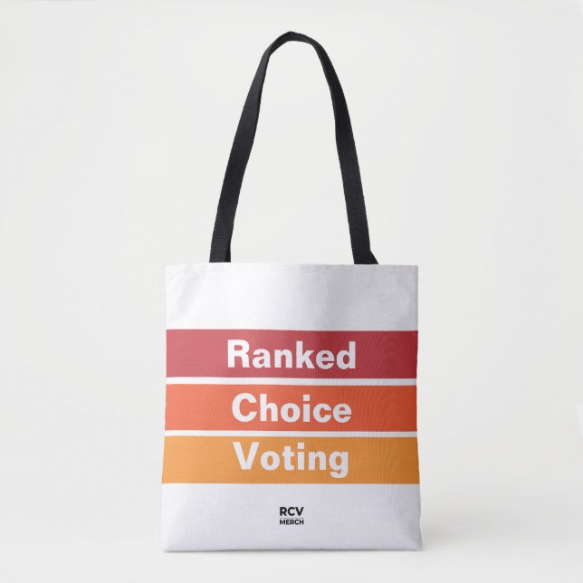 Ranked Choice Voting stripes tote Bag (Front)