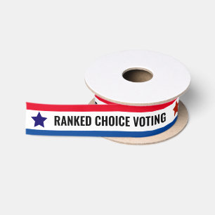 Ranked Choice Voting Vote Political RCV Ribbon Satin Ribbon