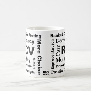 Ranked Choice Voting words 11 oz Coffee Mug