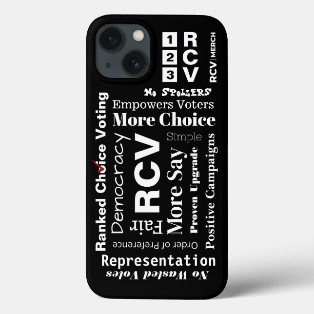 Ranked Choice Voting words Case-Mate Barely There iPhone Case (Back)