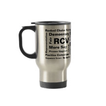 Ranked Choice Voting words travel mug