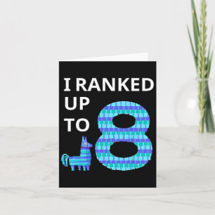 Ranked Up To 8 Birthday Video Game Llama Piñata Bi Card