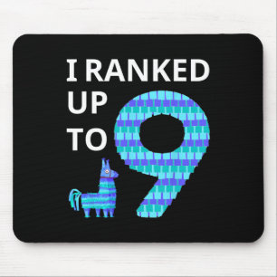 Ranked Up To 9 Birthday Video Game Llama Piñata Bi Mouse Pad