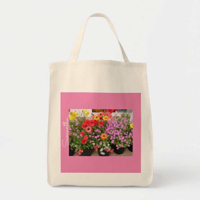 Rannunculus Spring Bulbs floral Flowers Flower Tote Bag (Front)