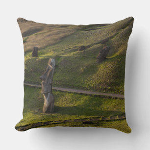 Rano Raraku, Rapa Nui, Easter Island, Chile Cushion