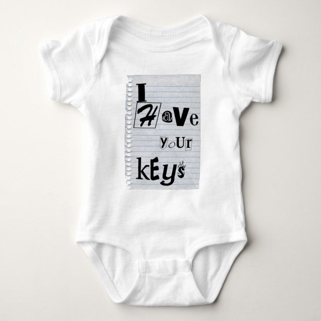 Ransom Note Baby Bodysuit (Front)
