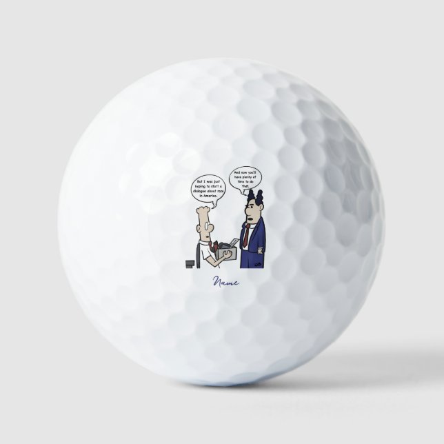 Rant Cartoon Golf Ball (Front)