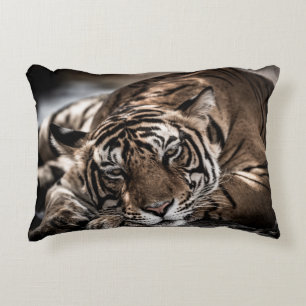 Ranthambore tiger: close-up fine art. decorative cushion