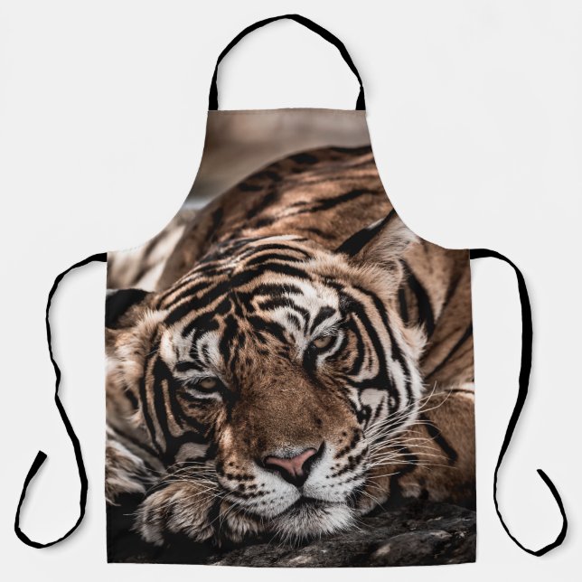 ranthambore wild male tiger Fine art image portrai Apron (Front)