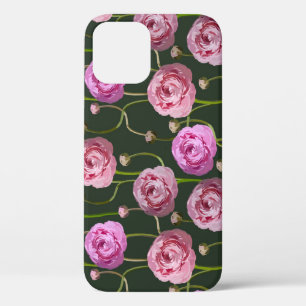 Ranuncula Floral Background Design iPhone 12 Case