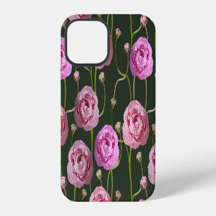 Ranuncula Floral Background Design iPhone 12 Case