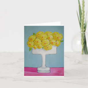 Ranunculas in a Compote Notecard
