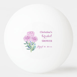 Ranunculus & Anemones Customisable Bridal Shower Ping Pong Ball