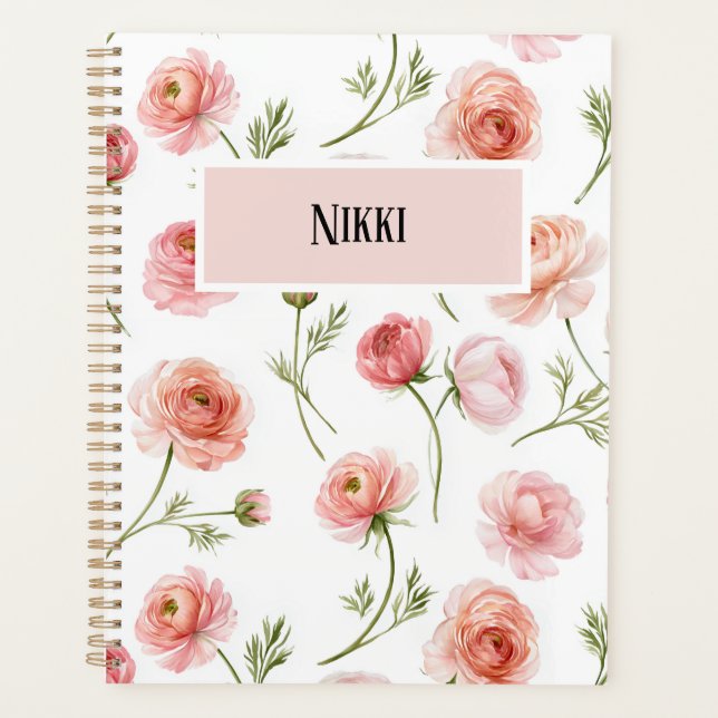 Ranunculus floral pattern design planner (Front)
