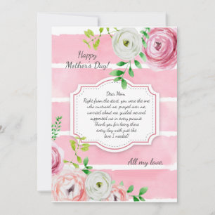 Ranunculus Flowers Mother's Day Card