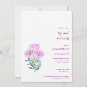 Ranunculus Fully Customisable Bridal Shower  Invitation