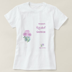 Ranunculus Fully Customisable Bridal Shower  T-Shirt
