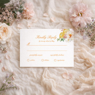Ranunculus Summer Garden Wedding RSVP Card