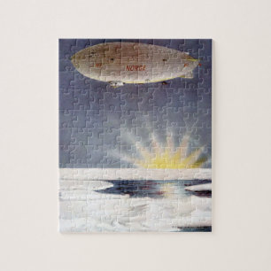 Raold Amundsen's airship Norge over North Pole Jigsaw Puzzle