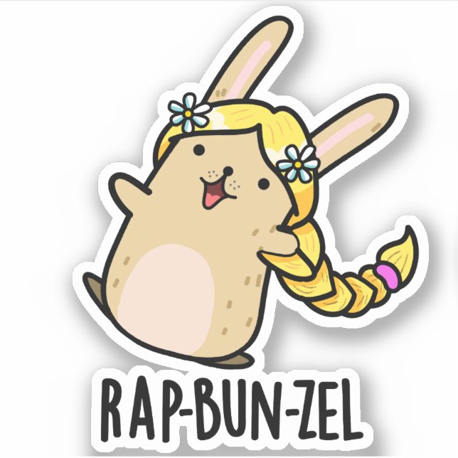 Rap-bun-zel Funny Bunny Pun   (Front)