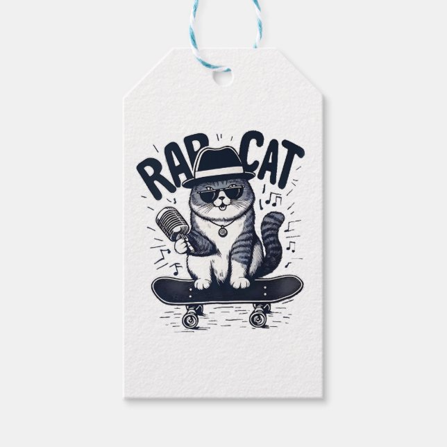 Rap Cat Harmony Gift Tags (Front)