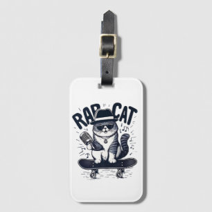 Rap Cat Harmony Luggage Tag