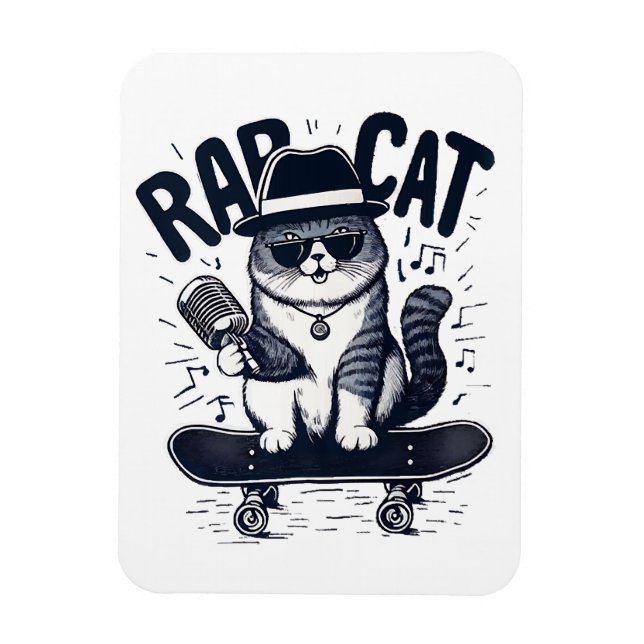 Rap Cat Harmony Magnet (Vertical)