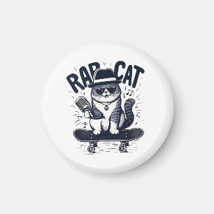 Rap Cat Harmony Magnet