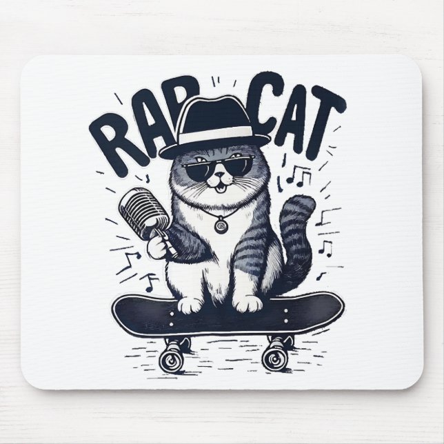 Rap Cat Harmony Mouse Pad (Front)
