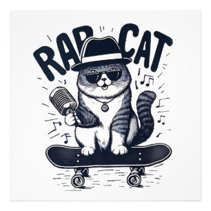 Rap Cat Harmony Photo Print